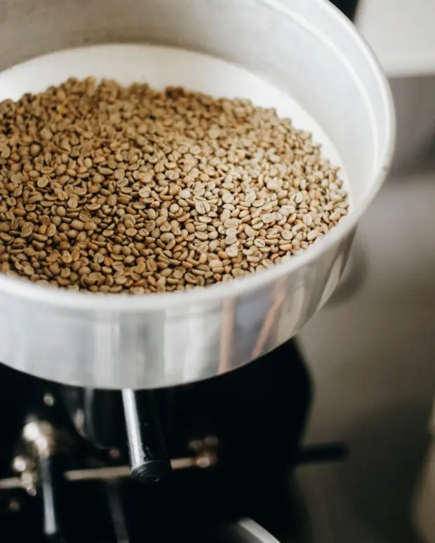 Coffee beans roasting